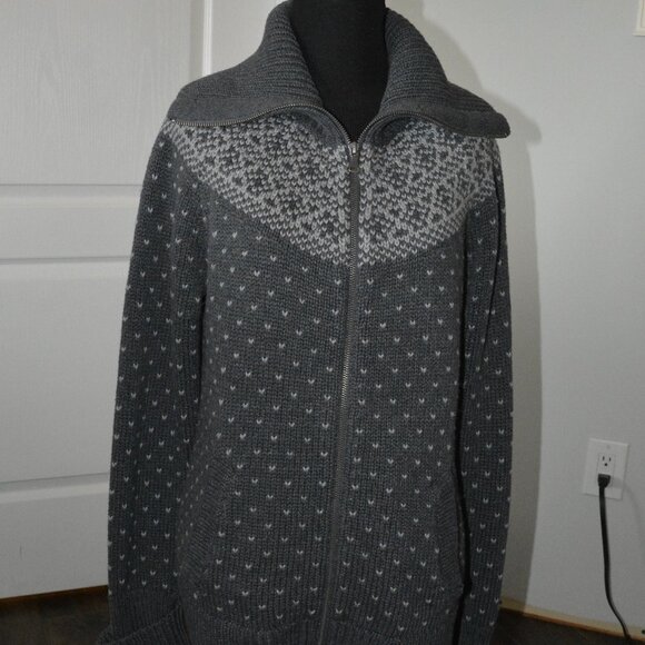 Talbots Women's Sweater is a fair Isle Full Zip Cardigan Sweater size large - Picture 1 of 7